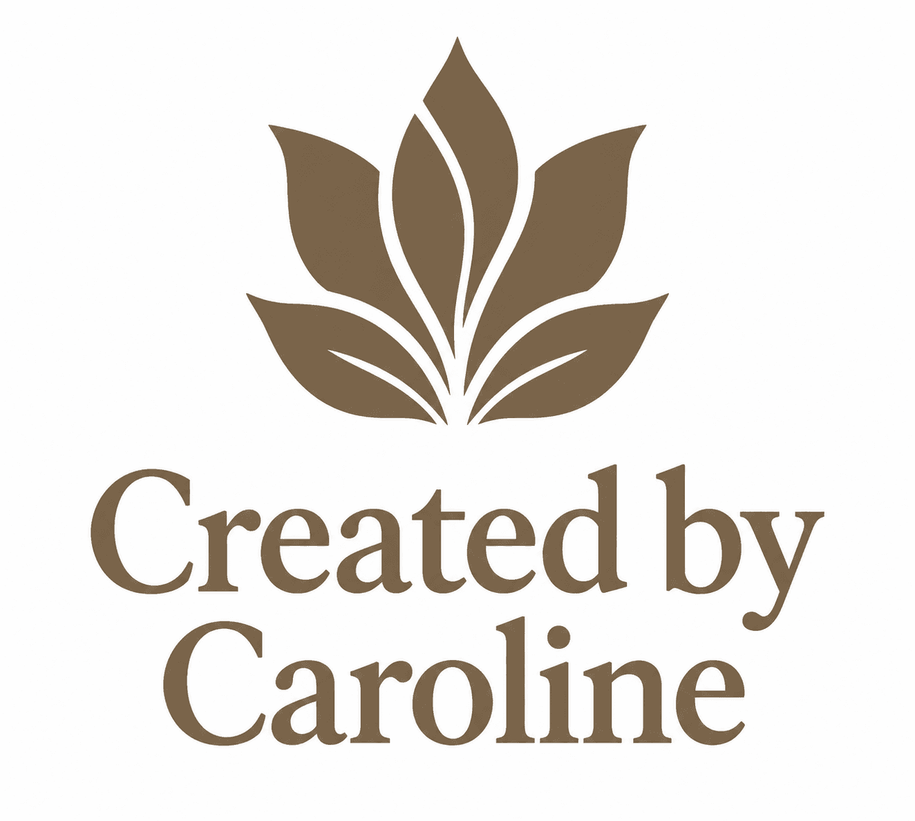 Created by Caroline handcrafted gifts business logo